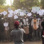 Des etudiants manifestent devant lIPR IFRA de Katibougou