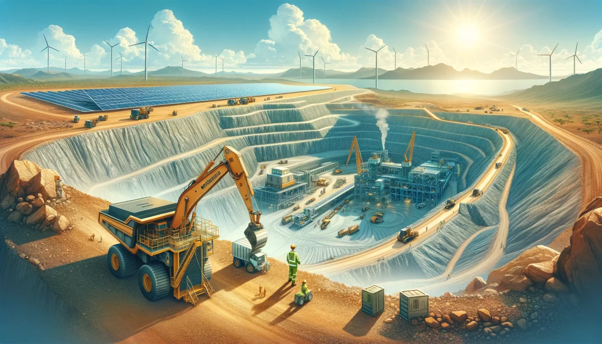 La mine de lithium de Bougouni en construction au Mali.