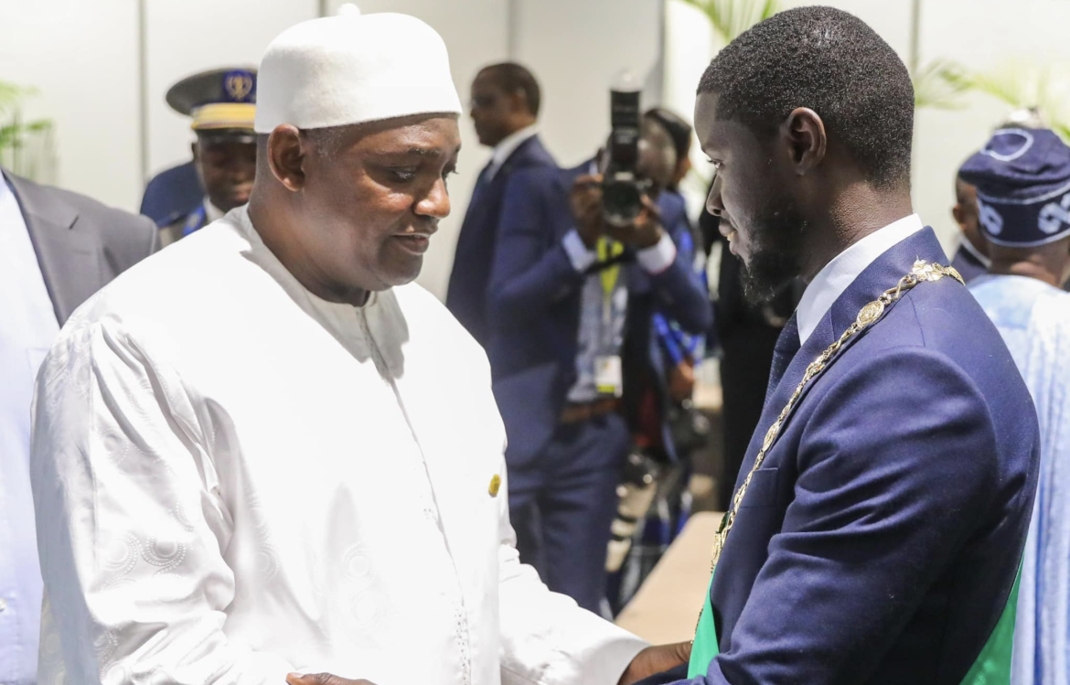 Bassirou Diomaye Faye et le président Gambien