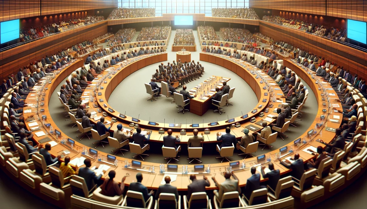 Une grande salle de conférence