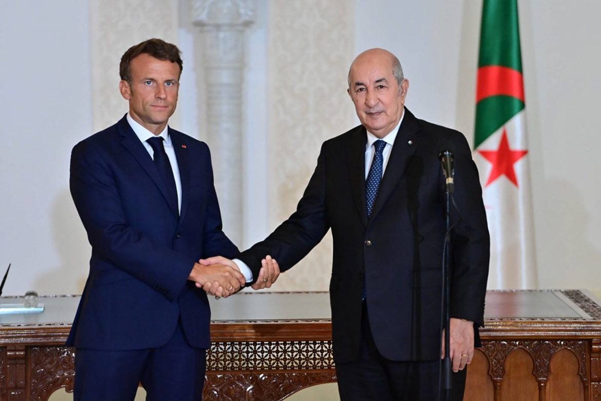 Emmanuel Macron et Abdelmadjid Tebboune.