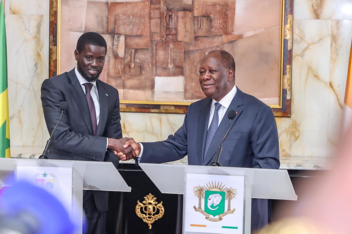 Le président Bassirou Diomaye Faye et son homologue ivoirien Alassane Ouattara