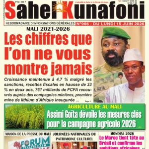 Sahel Kunafoni N°066 du lundi 15 juin 2026