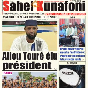 Sahel Kunafoni N°067 du lundi 22 juin 2026