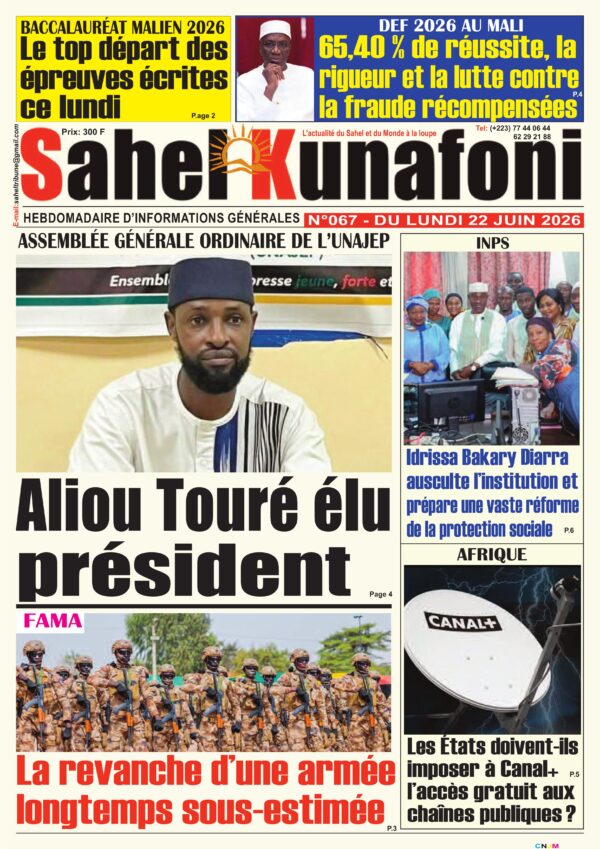 Sahel Kunafoni N°067 — 22 juin 2026