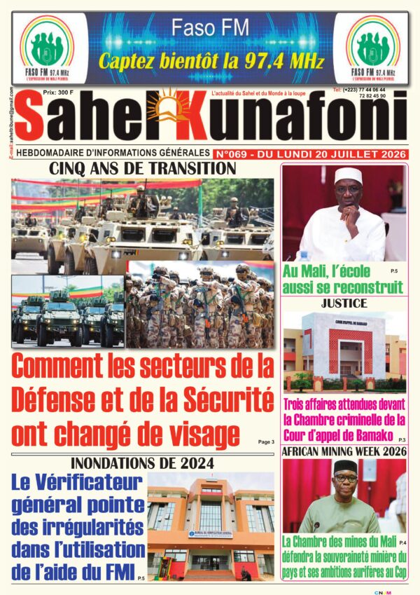Sahel Kunafoni N°069 — 20 juillet 2026