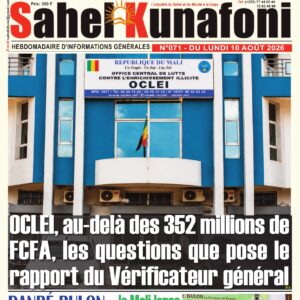 Sahel Kunafoni N°71 du lundi 10 août 2026