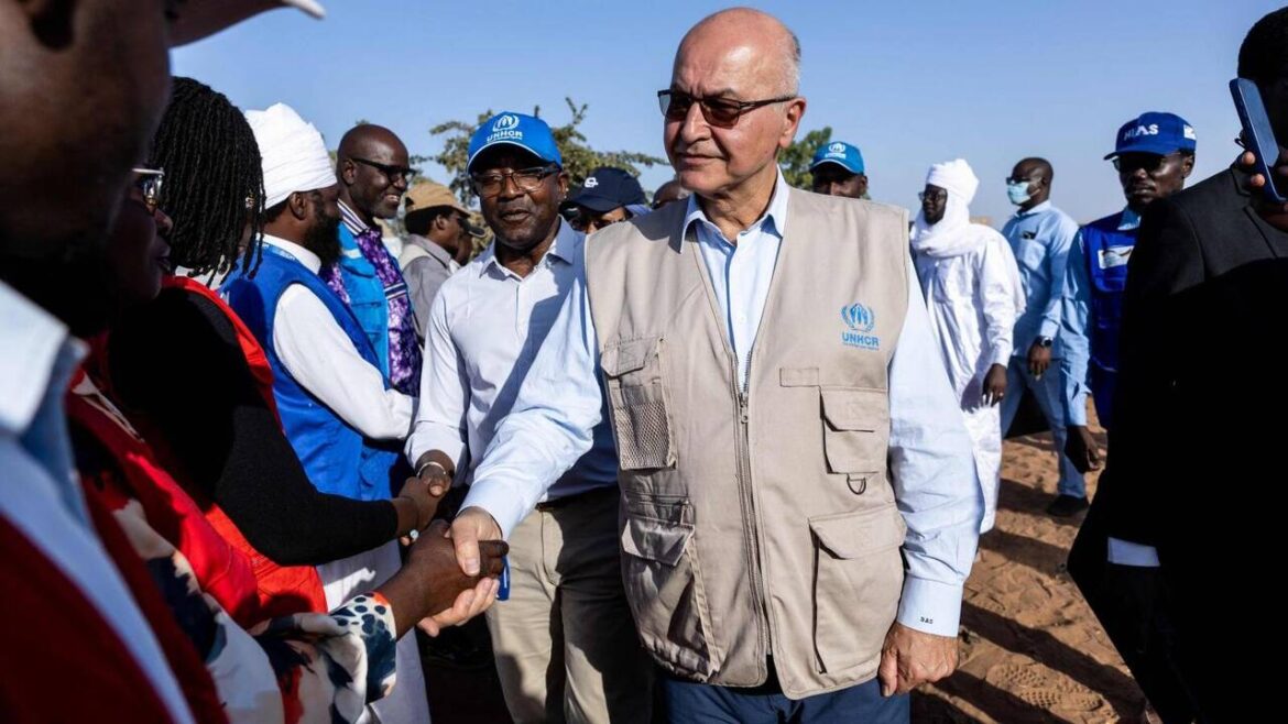 Barham Salih lors de sa visite au Mali et au Burkina Faso sur la situation des réfugiés