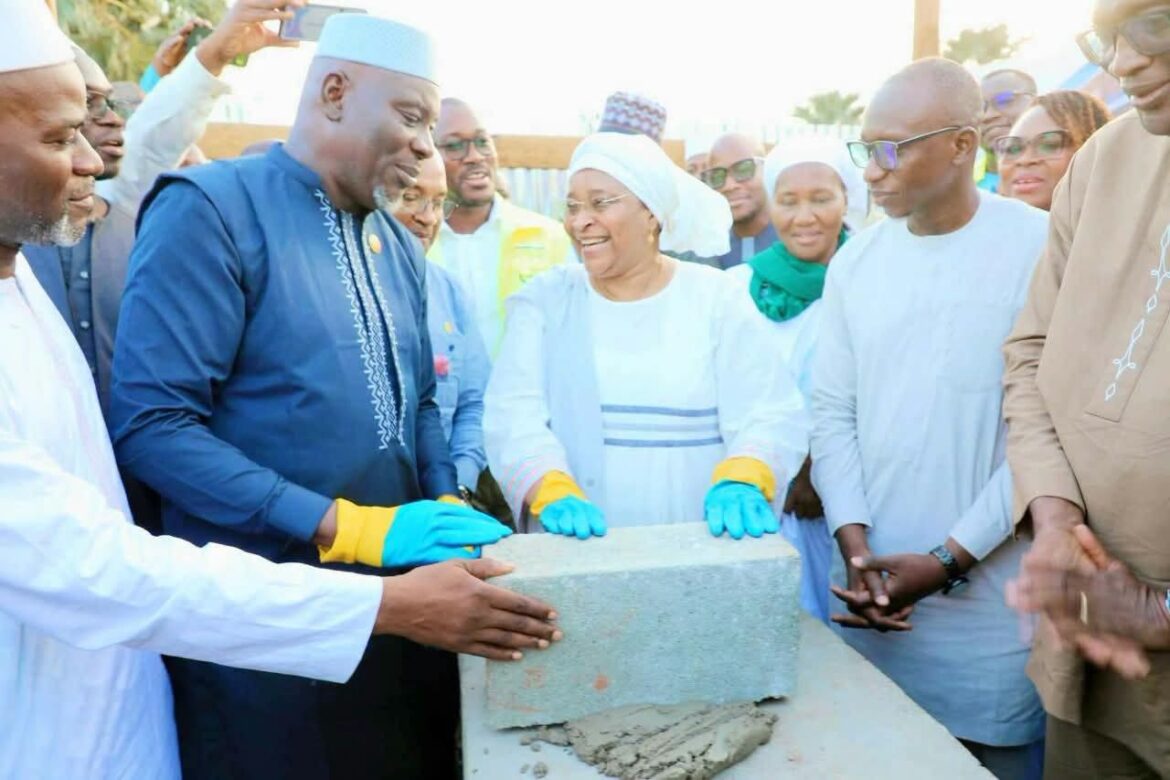 Pose de la première pierre de la Maison du Pharmacien à Kanadjigila au Mali