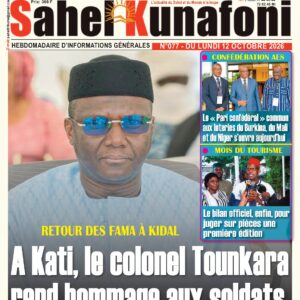 Couverture de Sahel Kunafoni numéro 077 du 12 octobre 2026