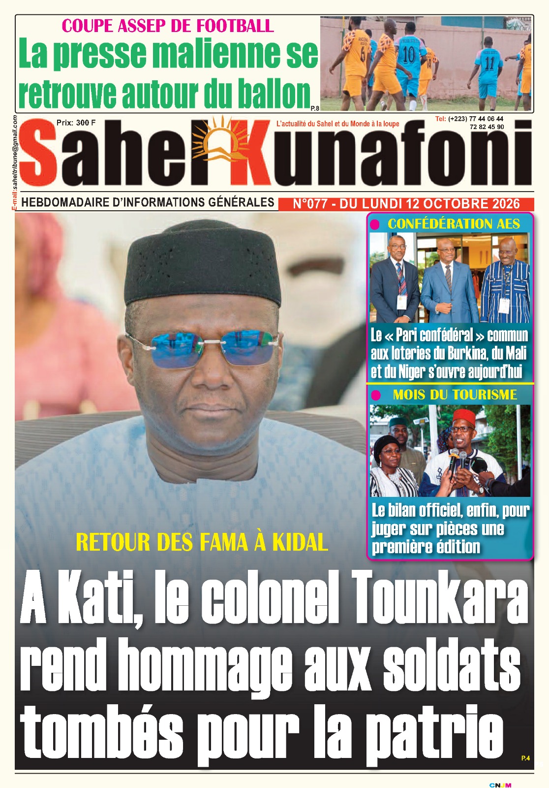Couverture de Sahel Kunafoni, dernier numéro